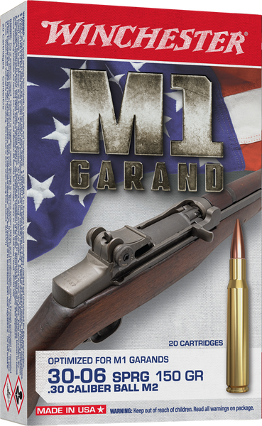 Winchester .30-06 Springfield 150gr Full Metal Jacket (FMJ) ammunition