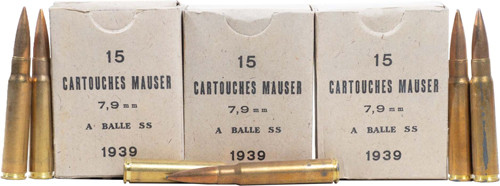 Surplus Greek 8mm Mauser 198 Grain Corrosive Full Metal Jacket