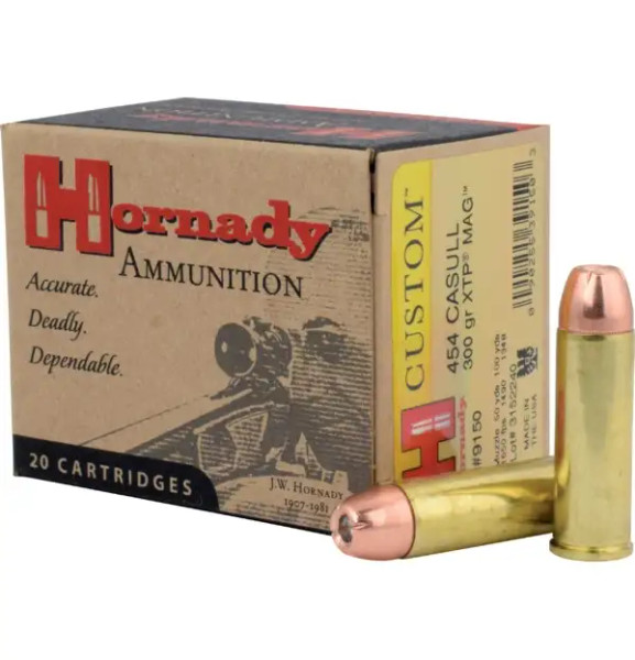Hornady Custom .454 Casull 300 Grain XTP