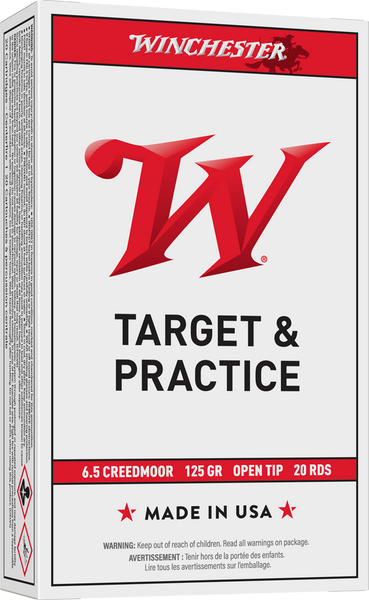 Winchester 6.5mm Creedmoor 125gr Open Tip Match (OTM) ammunition