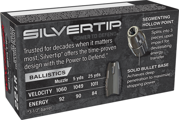 Winchester .22 LR 37gr Hollow Point (HP) ammunition