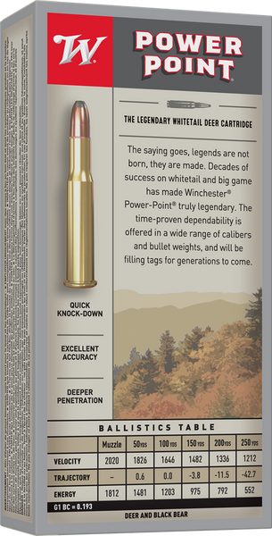 Winchester .35 Remington 200gr Soft Point ammunition