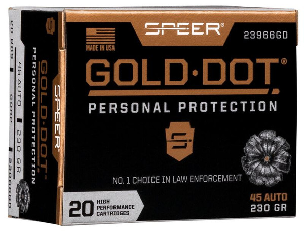 Speer Ammunition .45 ACP 230gr Hollow Point (HP) ammunition