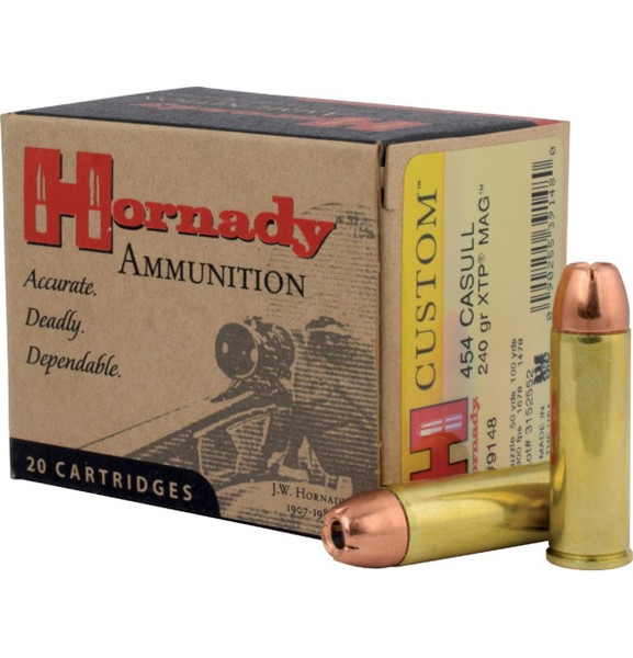 Hornady Custom .454 Casull 240 Grain XTP
