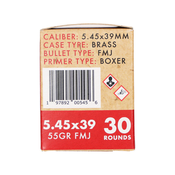 Global Ordnance 5.45x39mm 55gr Full Metal Jacket (FMJ) ammunition