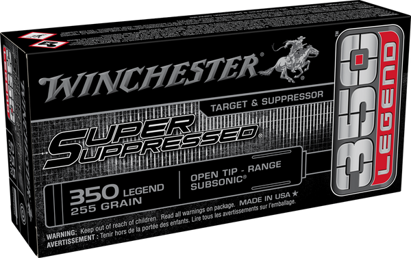 Winchester Super Suppressed .350 Legend 260 Grain Open Tip SUP350 Winchester Ammunition