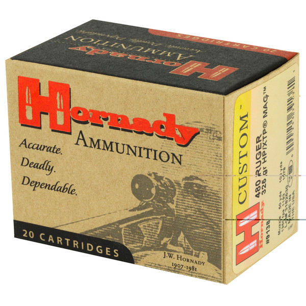 Hornady Custom .480 Ruger 325 Grain XTP 9138 Hornady