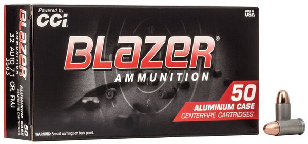 CCI .32 ACP 71gr Full Metal Jacket (FMJ) ammunition