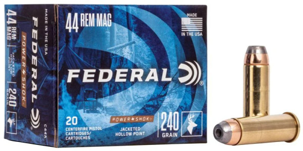 Federal .44 Remington Magnum 240gr Jacketed Hollow Point (JHP) ammunition