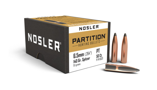 Nosler Bullets 6.5mm .264" 140 Grain Partition