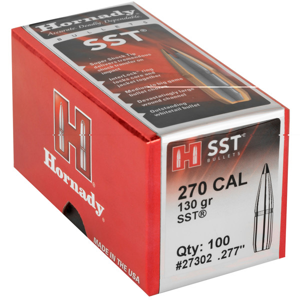Hrndy Sst 270cal .277 130gr 100ct 27302 Hornady