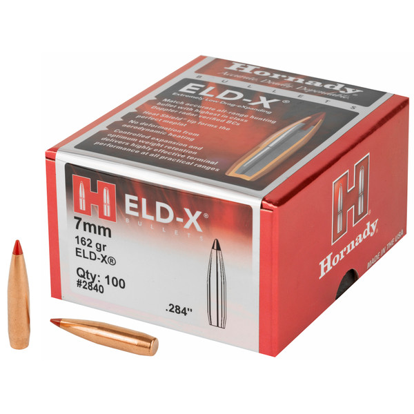 Hrndy Eld-x 7mm .284 162gr 100ct 2840 Hornady