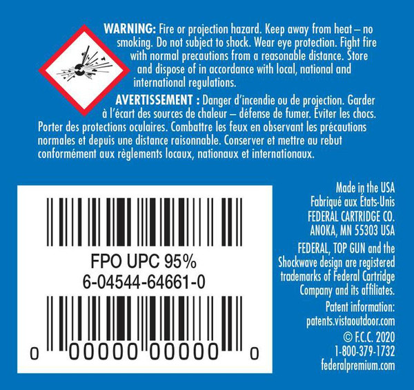 Federal Top Gun .410 Bore 2.5" 1/2 oz #8 Shot