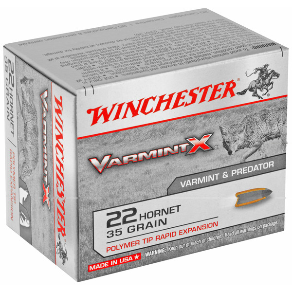 Winchester .22 Hornet 35gr Polymer Tipped ammunition