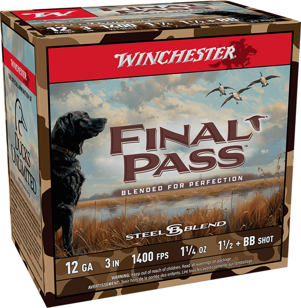 Winchester Final Pass 12 Gauge 3" 1-1/4 oz. #1.5 + BB Steel Blend