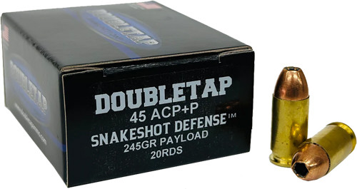 Doubletap 45acp+p Snake Shot - 20rd 50bx/cs 659465160387 45ASS20 Doubletap