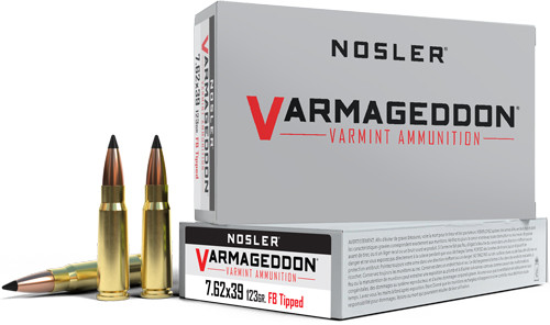 Nosler Varmageddon 7.62x39 - 123gr Fbt 20rd 10bx/cs 60176 Nosler Bullets
