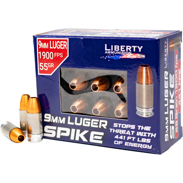 Liberty 9mm Luger 55gr ammunition