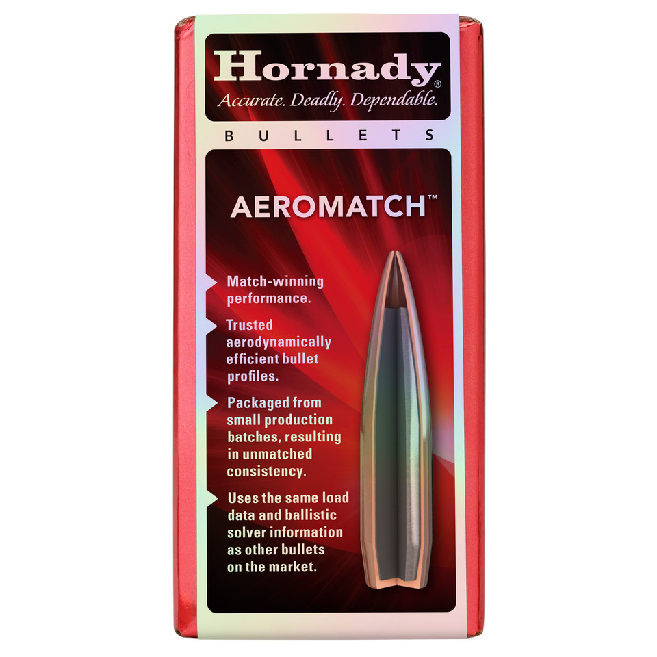 Hornady AeroMatch 6.5mm .264 140gr HPBT Match Bullets