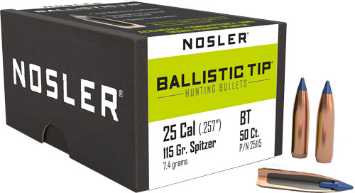 Ballistic Tip 0.25" 115gr Polymer Tipped