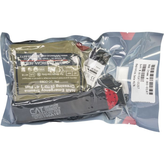 North American Rescue Individual Patrol Officer Kit (IPOK) - S-Rolled Gauze (no Hemostatic)