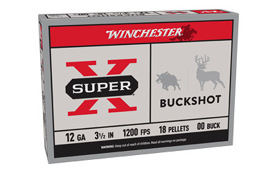Winchester Super-X Magnum 12 Gauge 3.5" #00 Buck 18-Pellet