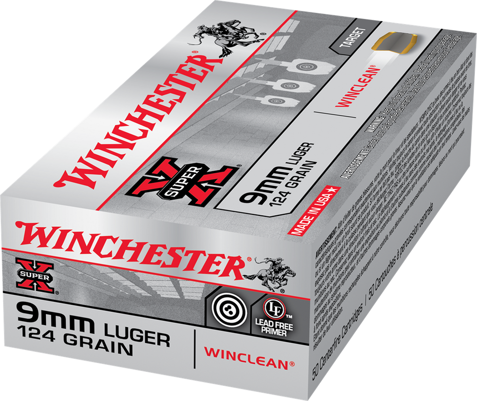 Winchester  Super X 9mm 124 Grain Winclean