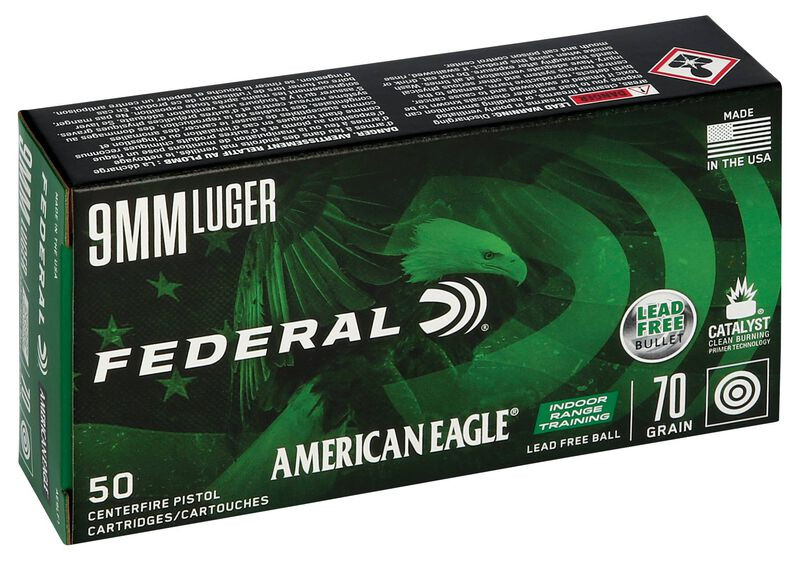 Federal 9mm Luger 70gr Frangible ammunition