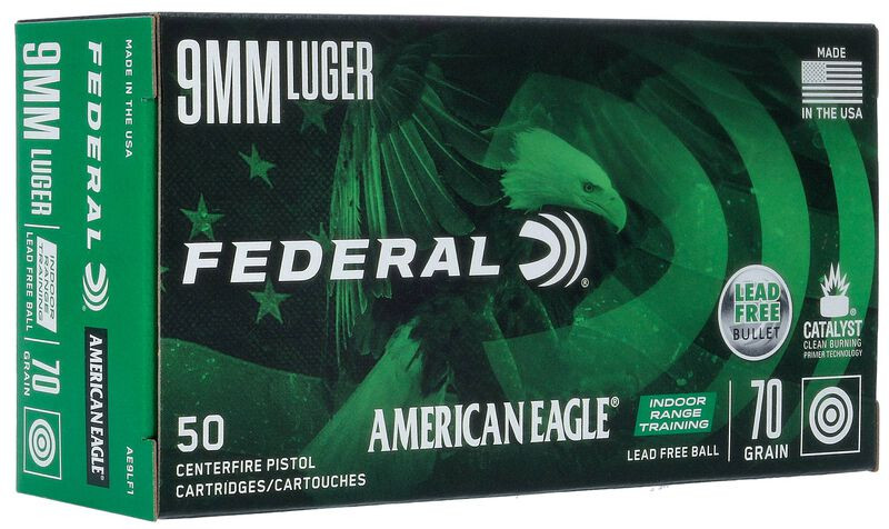 Federal 9mm Luger 70gr Frangible ammunition
