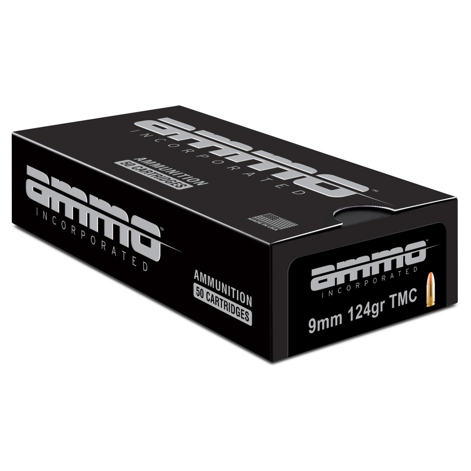 Ammo Inc 9mm Luger 124gr Total Metal Coating (TMC) ammunition