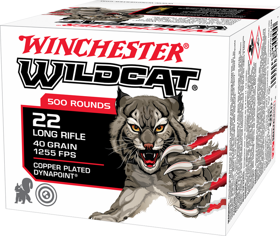 Winchester .22 LR 40gr Copper Plated Hollow Point (CPHP) ammunition