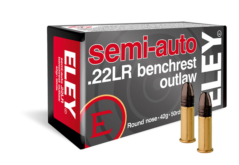 Eley .22 LR 42gr Lead Round Nose (LRN) ammunition