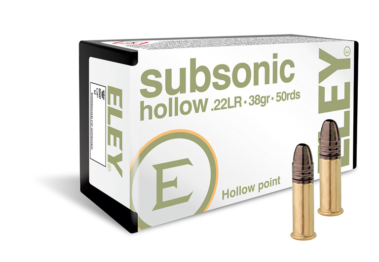 Eley .22 LR 38gr Hollow Point (HP) ammunition