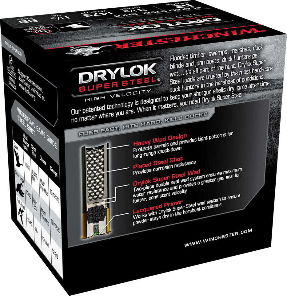Winchester Drylok Super Steel 12 Gauge 3.5" 1 1/2 oz. BB Shot