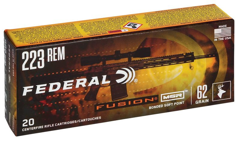 Federal .223 Remington 62gr Soft Point ammunition