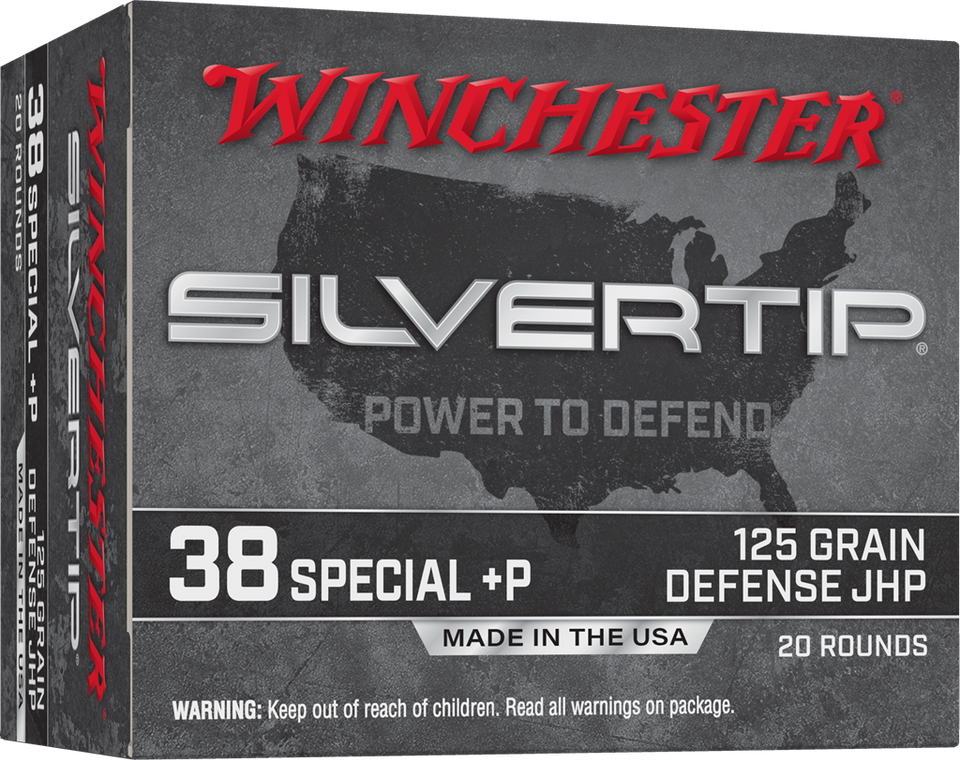 Winchester .38 Special +p 125 Grain Jacketed Hollow Point (JHP)