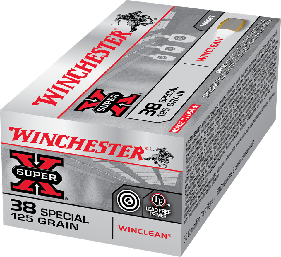 Winchester .38 Special 125gr Jacketed Flat Point (JFP) ammunition