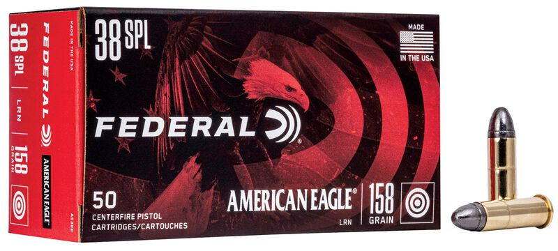 Federal .38 Special 158gr Lead Round Nose (LRN) ammunition
