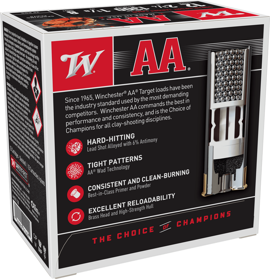 Winchester AA Sporting Clays 12 Gauge 2.75" 1 1/8 oz. #8
