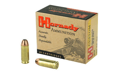 Hornady 10mm 180gr Jacketed Hollow Point (JHP) ammunition