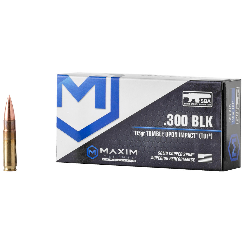 Maxim Defense Industries .300 AAC Blackout 115gr Solid ammunition
