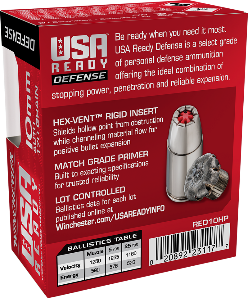 Winchester 10mm 170gr Polymer Tipped ammunition