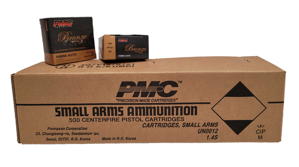 PMC Bronze 10mm 170 Grain Jacketed Hollow Point (JHP)