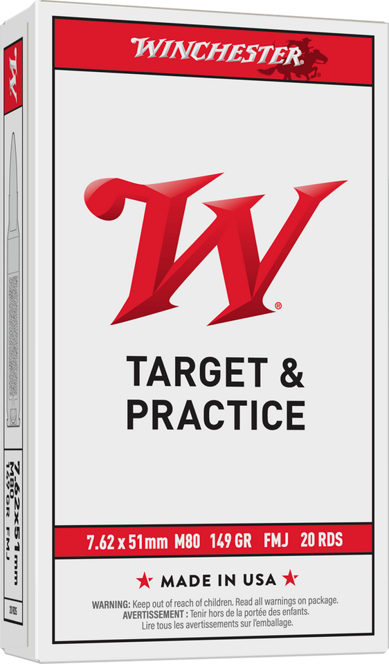 Winchester USA 7.62 x 51mm NATO 149 Grain Full Metal Jacket (FMJ)