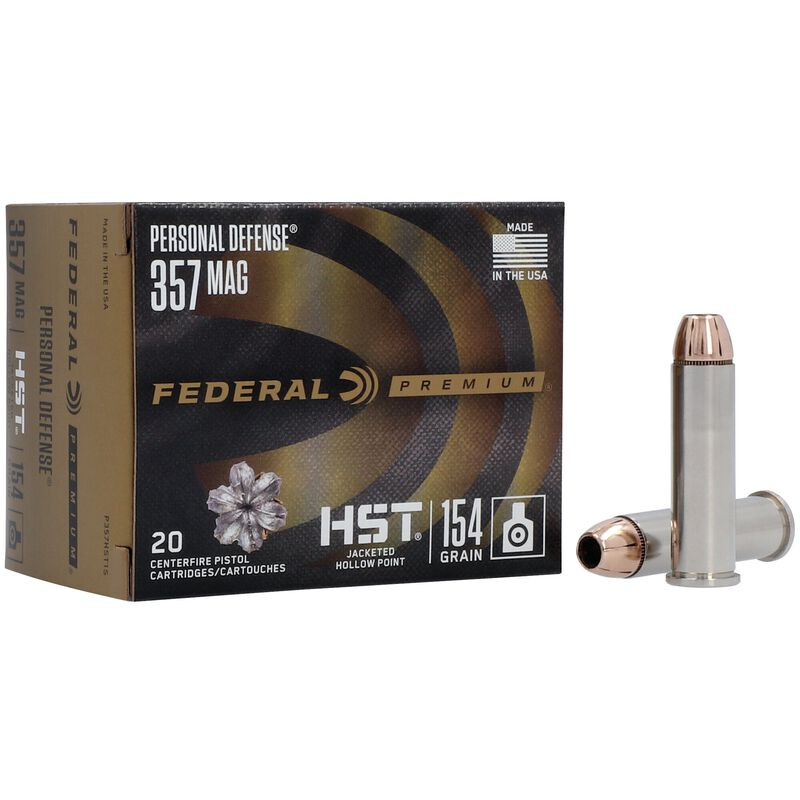 Federal .357 Magnum 154gr Jacketed Hollow Point (JHP) ammunition
