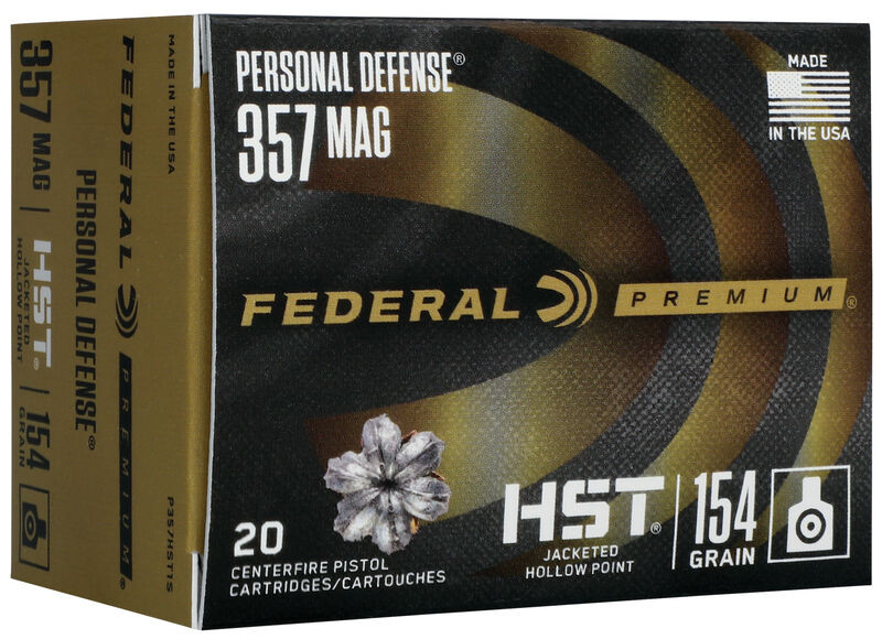 Federal .357 Magnum 154gr Jacketed Hollow Point (JHP) ammunition