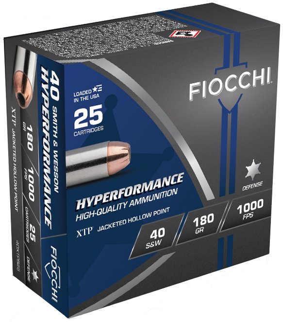 Fiocchi Hyperformance Defense .40 S&W 180 Grain XTP