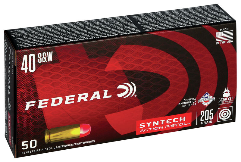 Federal .40 S&W 205gr Total Synthetic Jacket (TSJ) ammunition