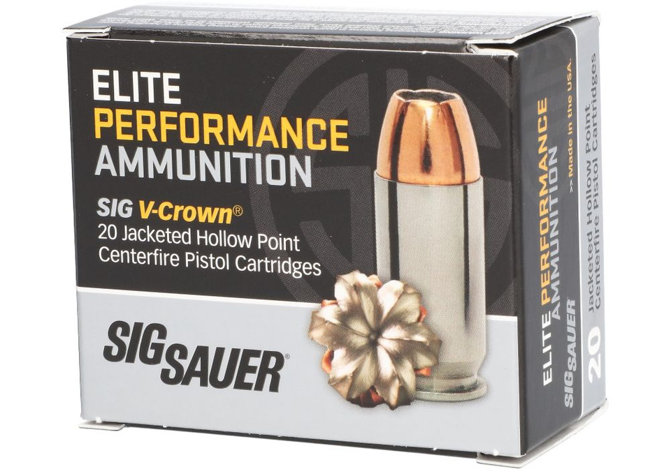 Sig Sauer .40 S&W 165gr Jacketed Hollow Point (JHP) ammunition
