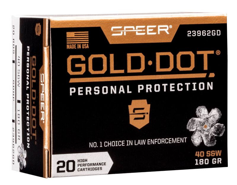 Speer Gold Dot Personal Protection 40 S&W 180 Grain Hollow Point